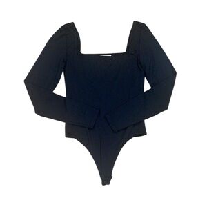 Babaton black long sleeve bodysuit